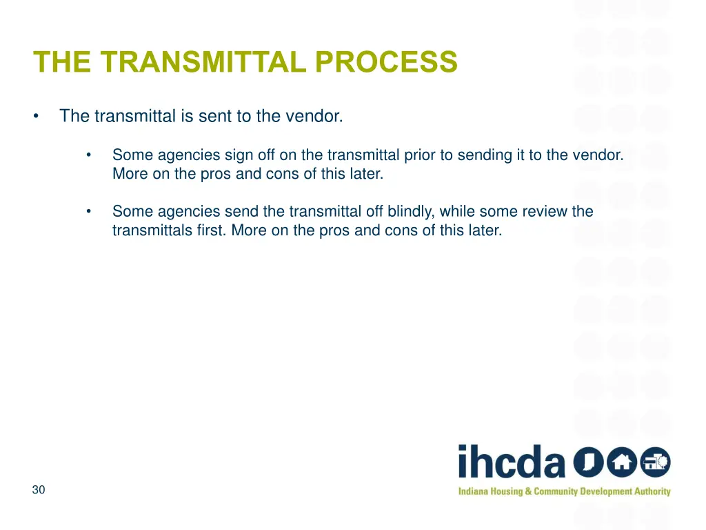 the transmittal process 1