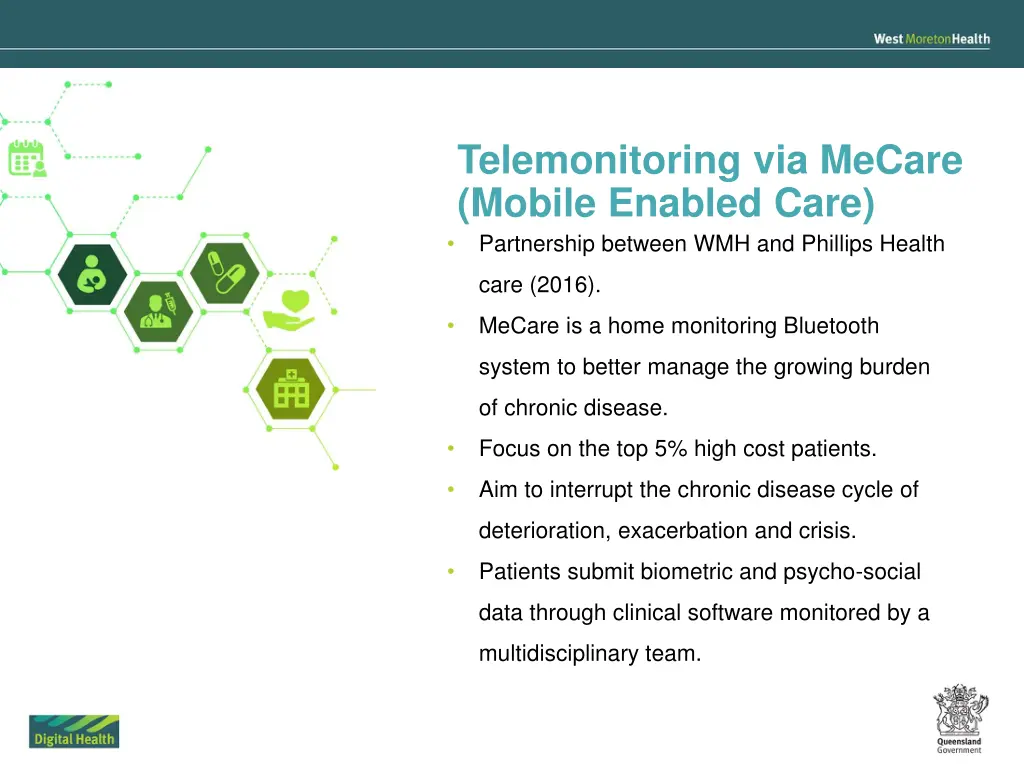 telemonitoring via mecare mobile enabled care