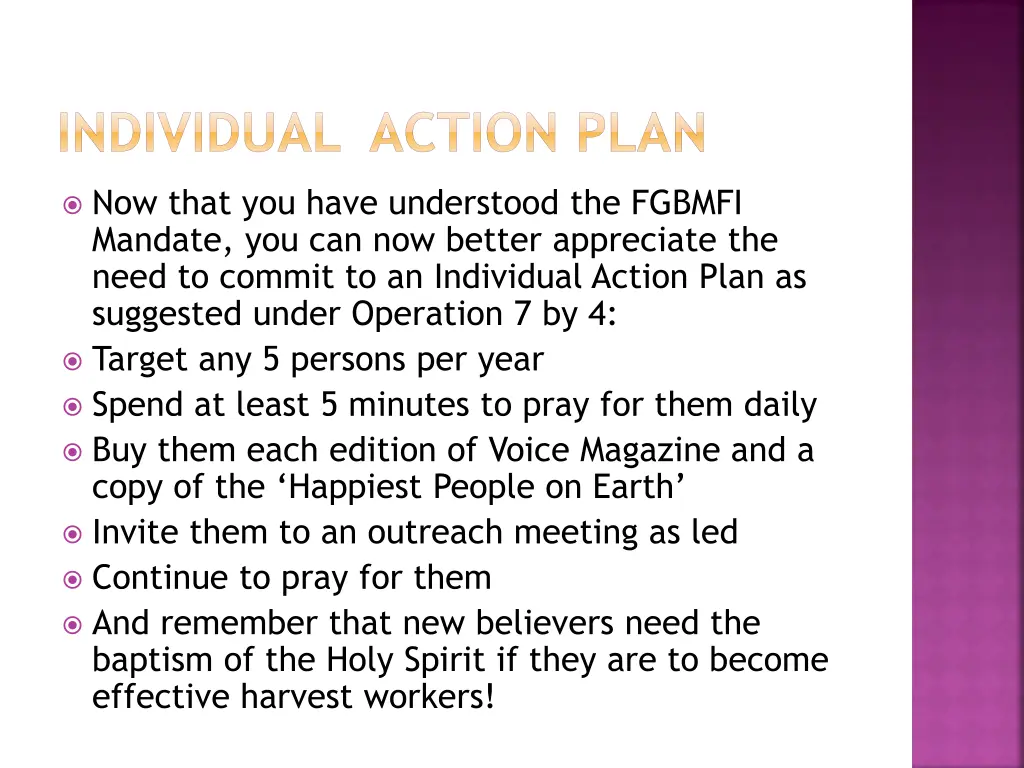 individual action plan