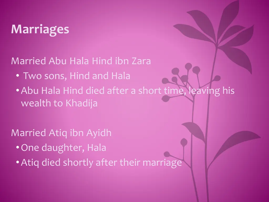 marriages