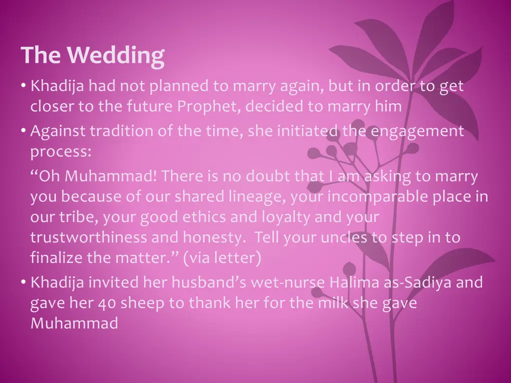 the wedding khadija had not planned to marry