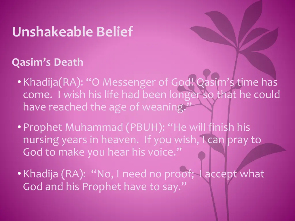 unshakeable belief