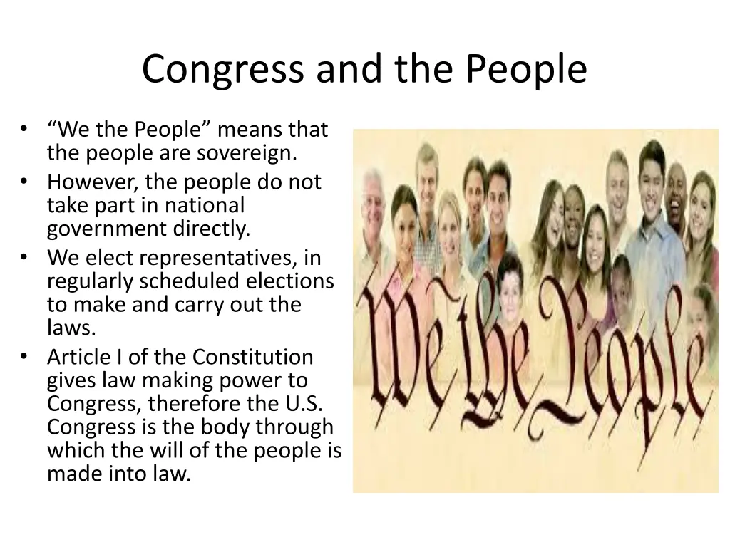 congress and the people