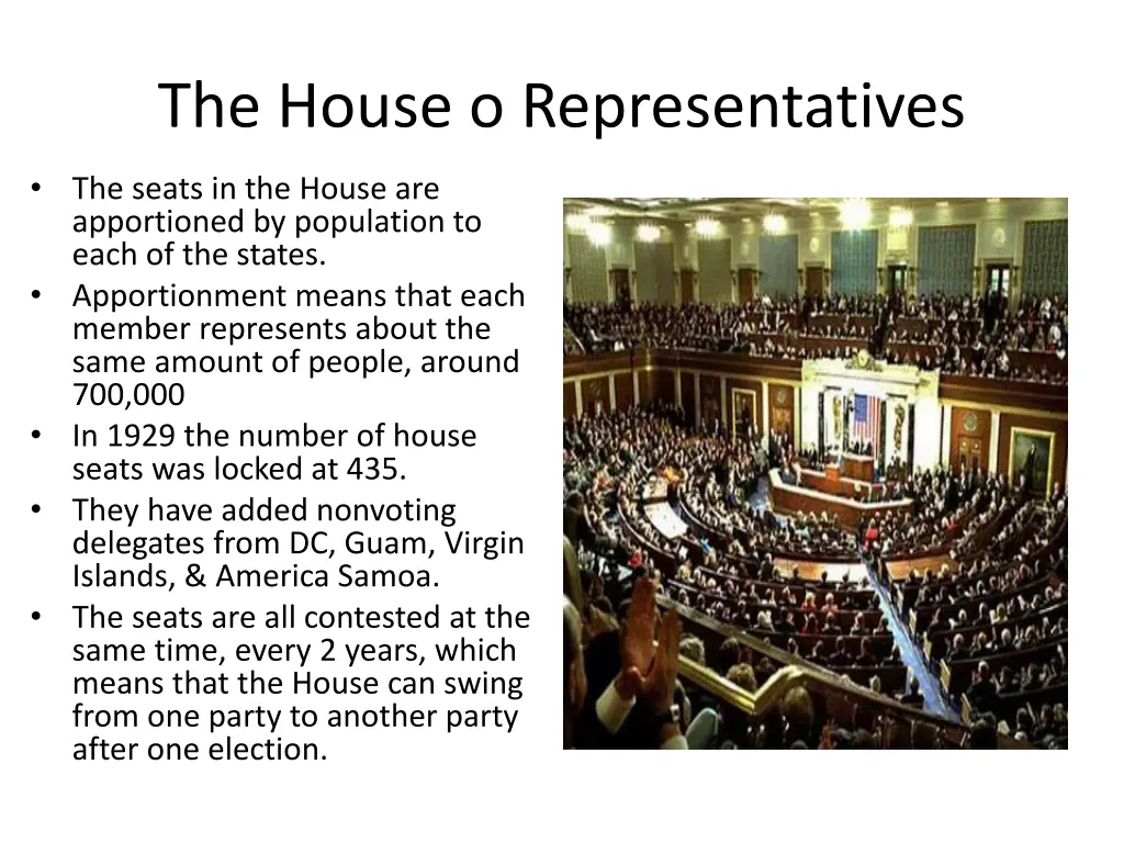 the house o representatives