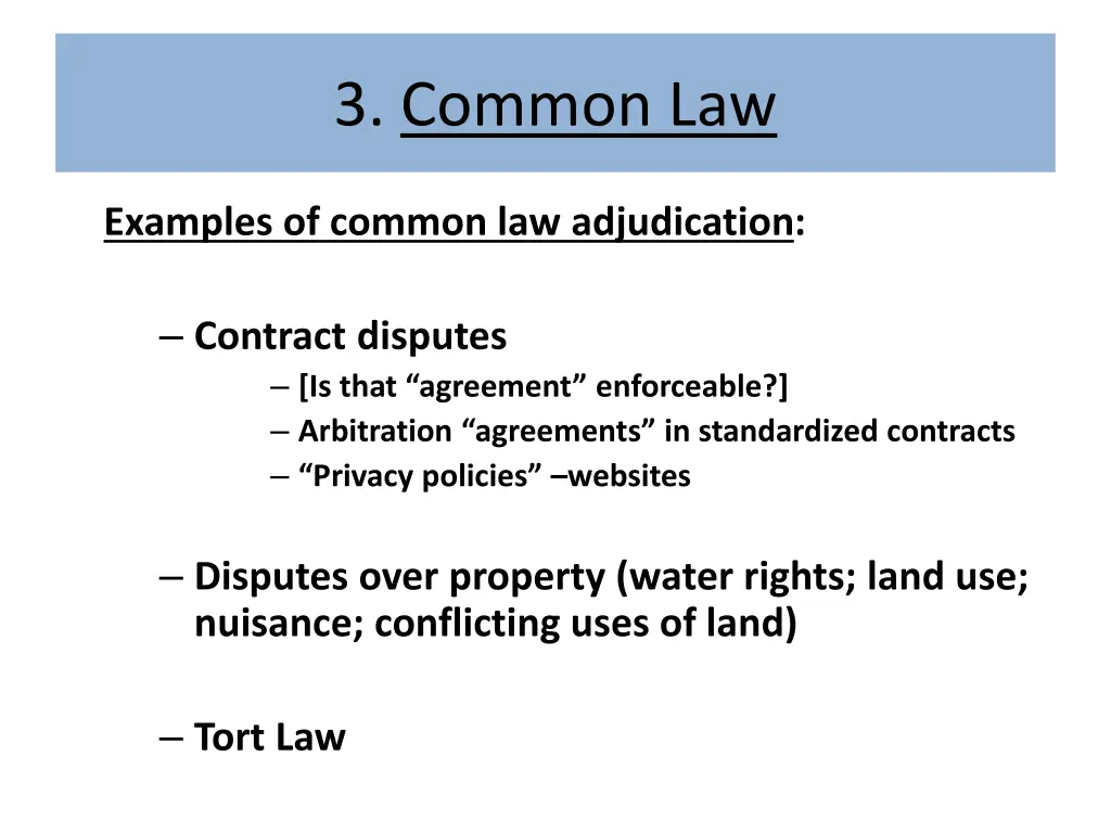 3 common law