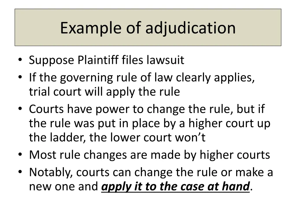 example of adjudication