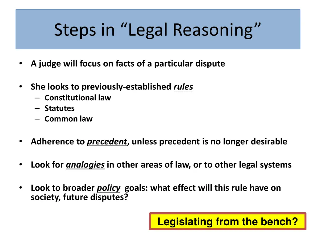 steps in legal reasoning