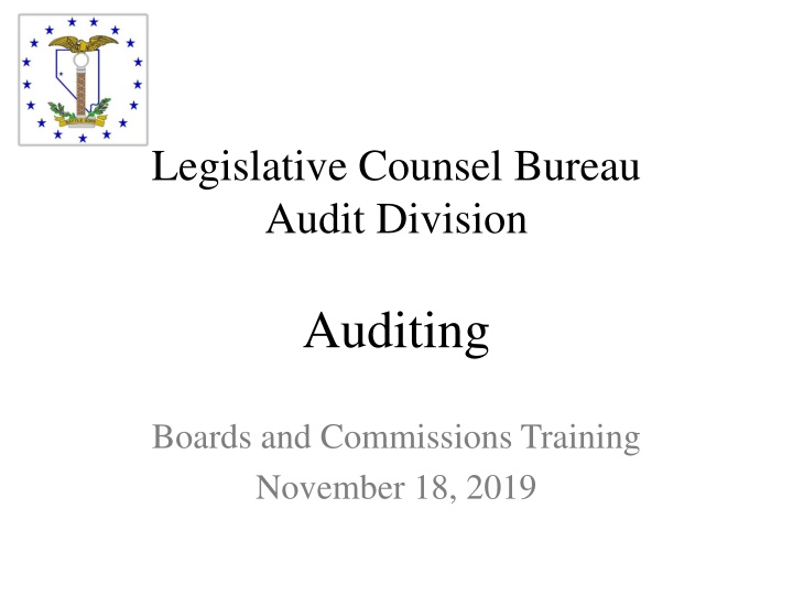 legislative counsel bureau audit division