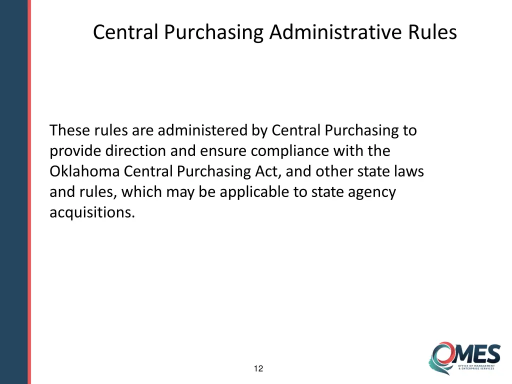 central purchasing administrative rules 1