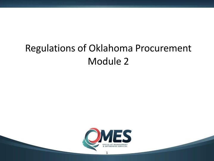 regulations of oklahoma procurement module 2