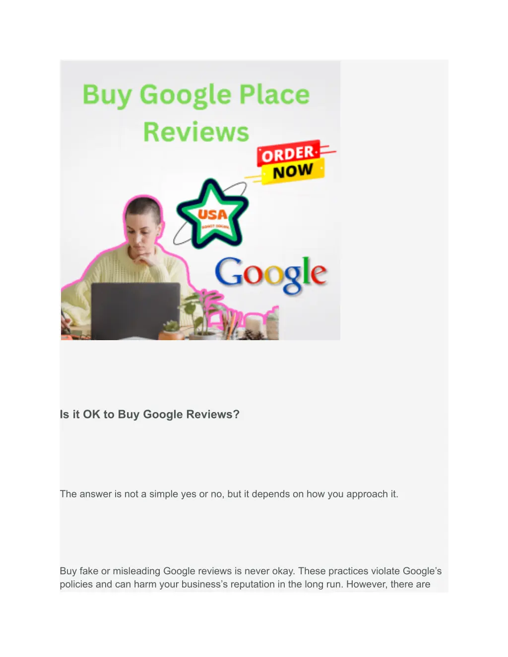 is it ok to buy google reviews