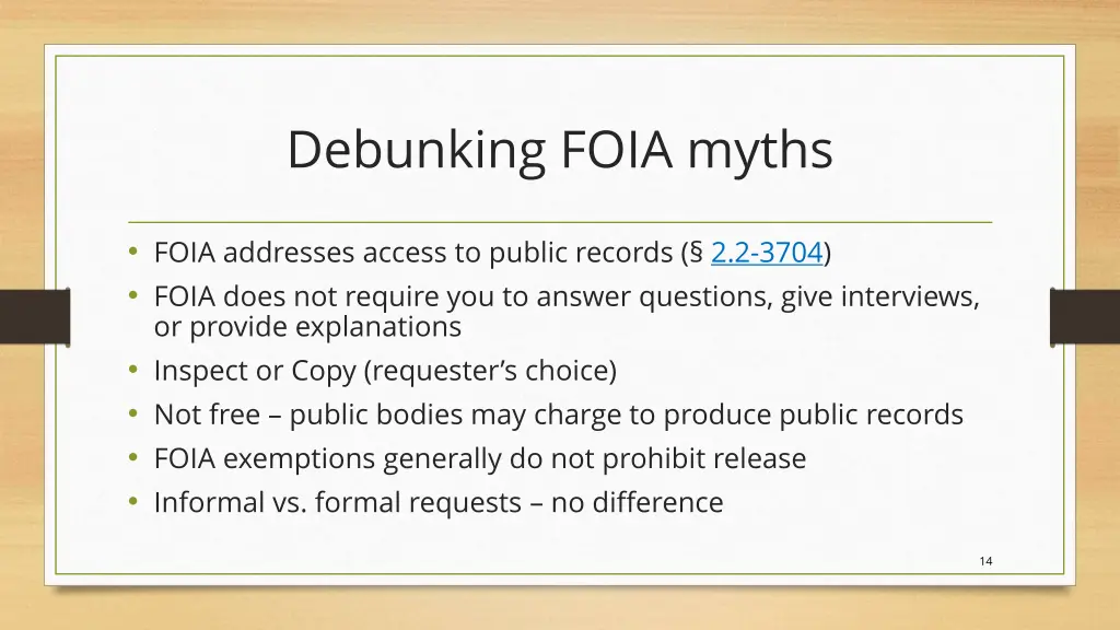 debunking foia myths