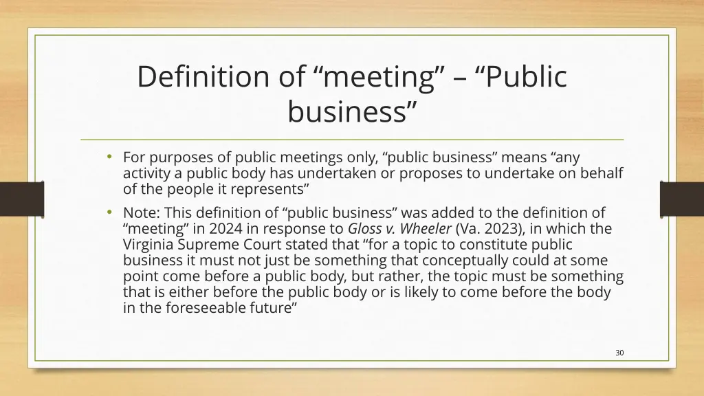 definition of meeting public business