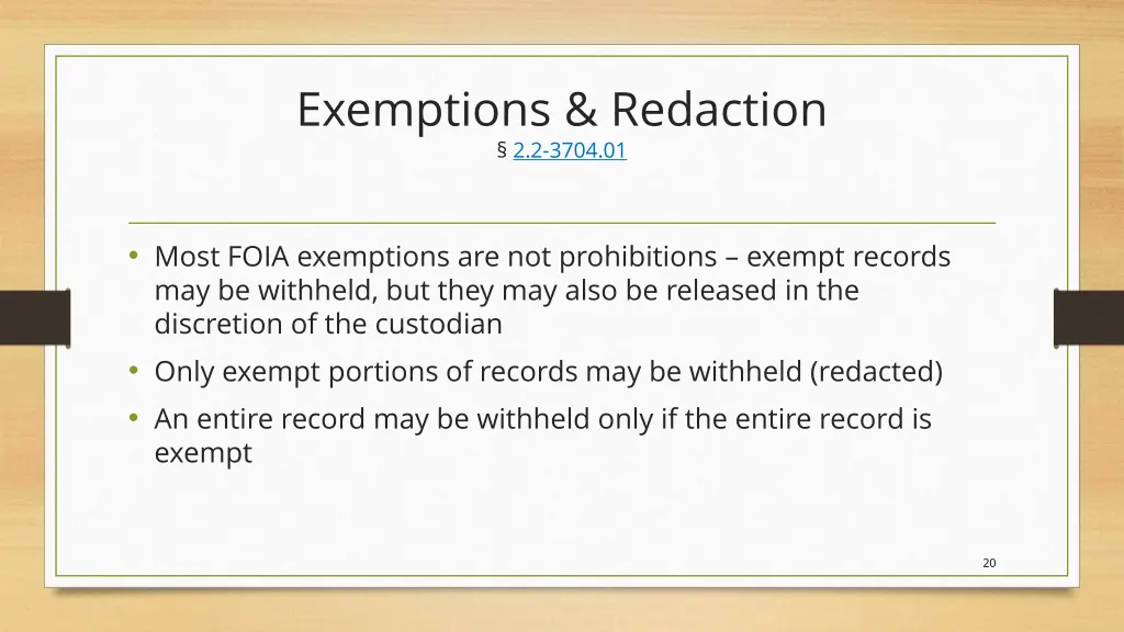 exemptions redaction 2 2 3704 01