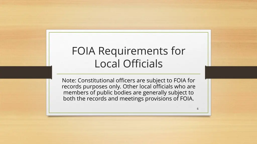 foia requirements for local officials