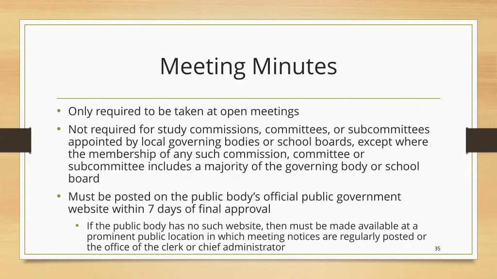 meeting minutes