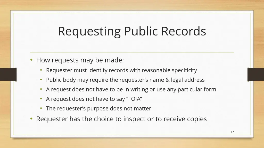 requesting public records