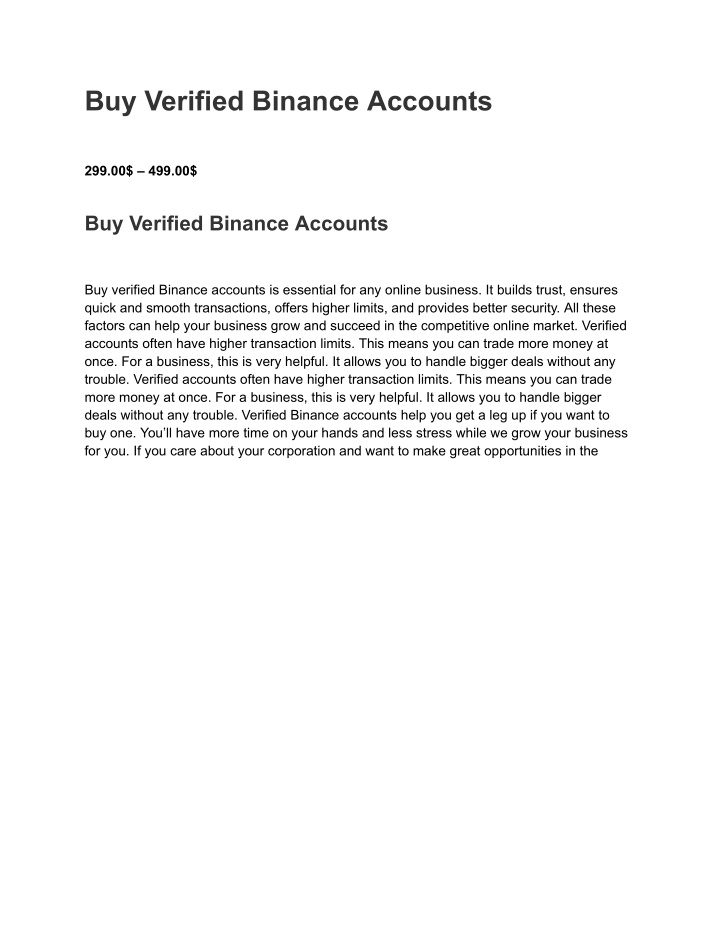 buy verified binance accounts