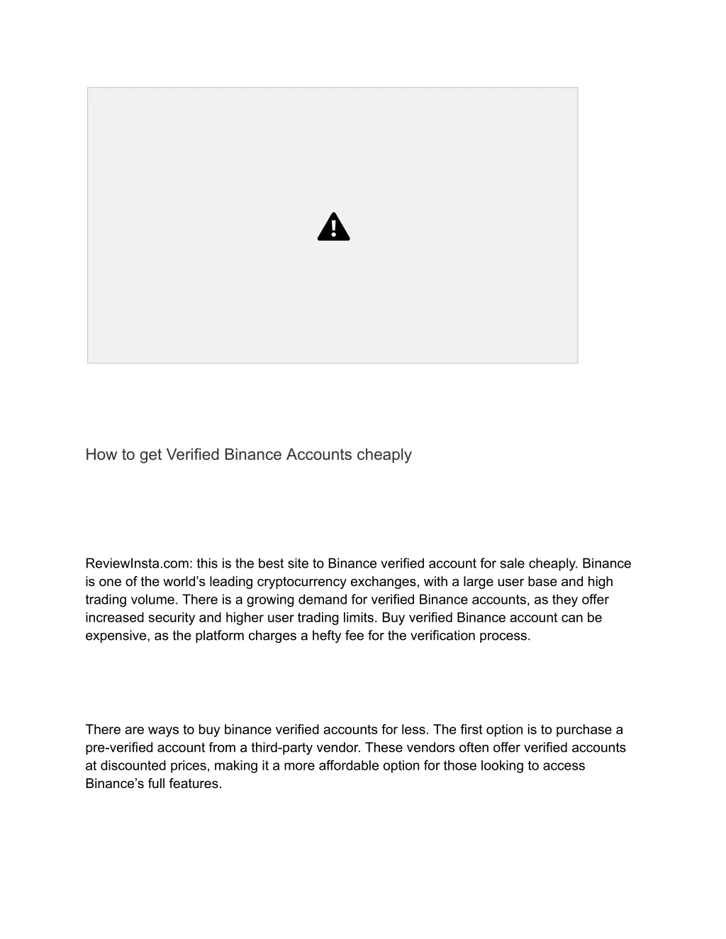 how to get verified binance accounts cheaply