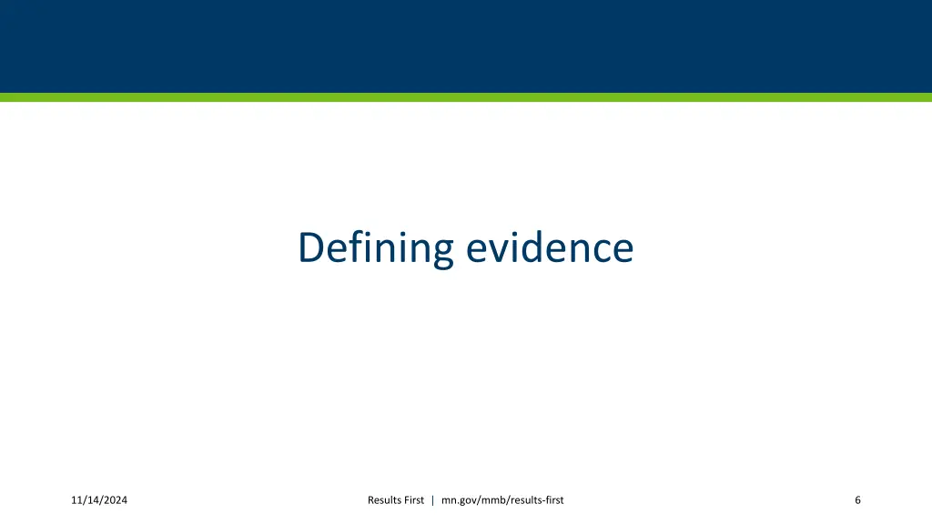 defining evidence