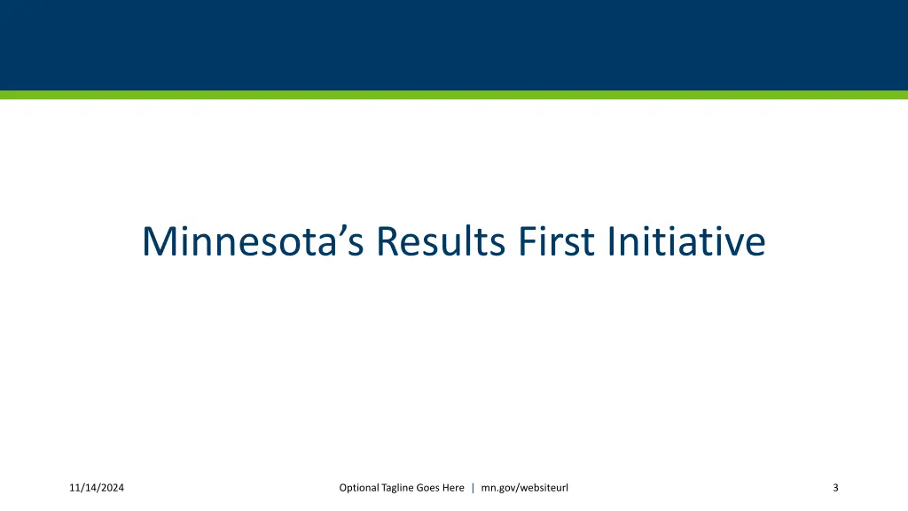 minnesota s results first initiative