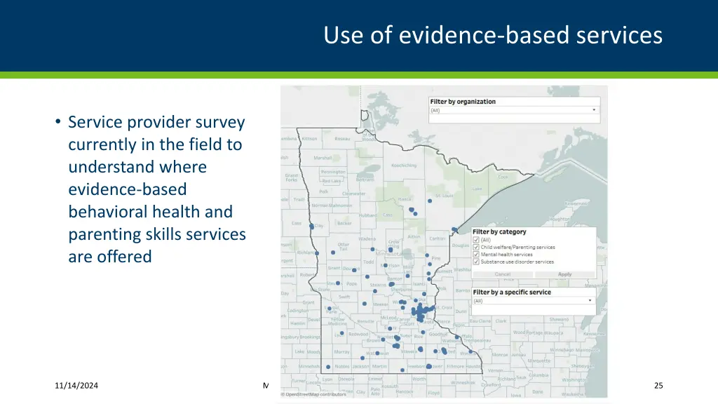 use of evidence based services 1