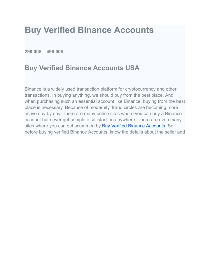 buy verified binance accounts