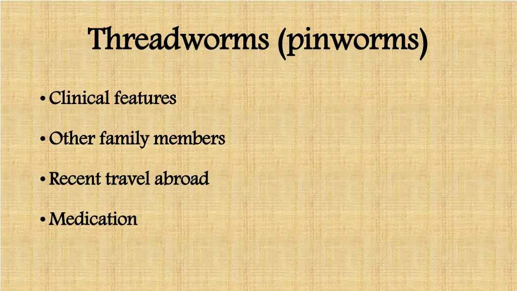 threadworms pinworms