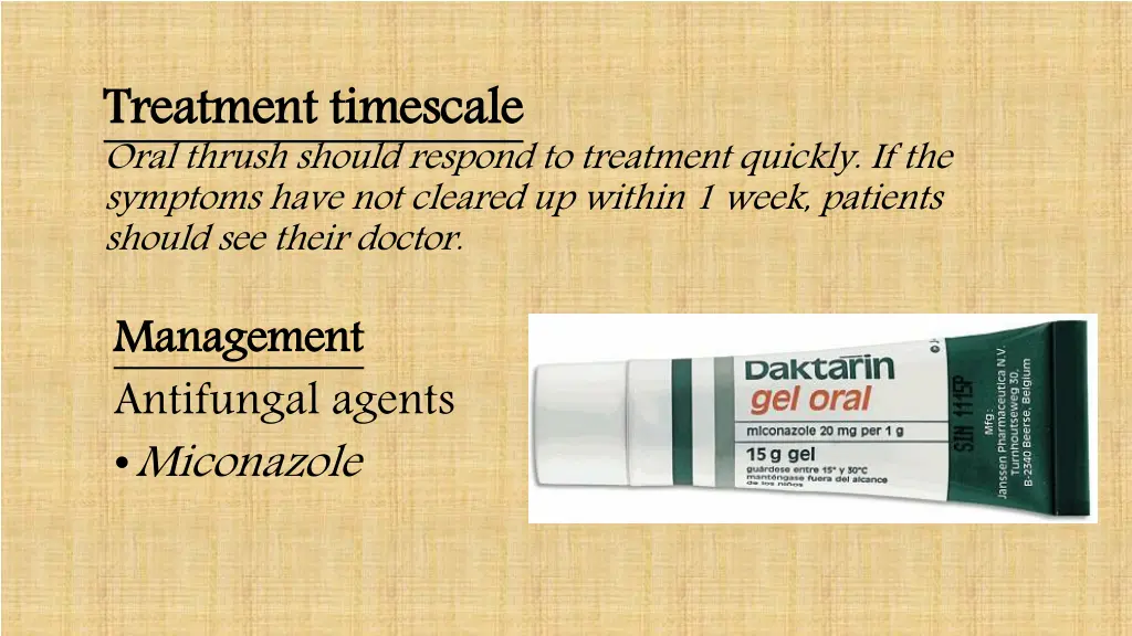 treatment timescale oral thrush should respond