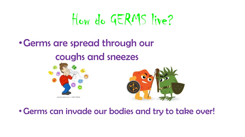 how do germs live