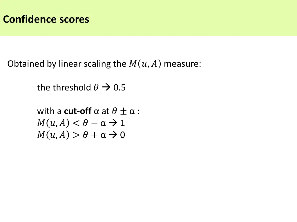 confidence scores