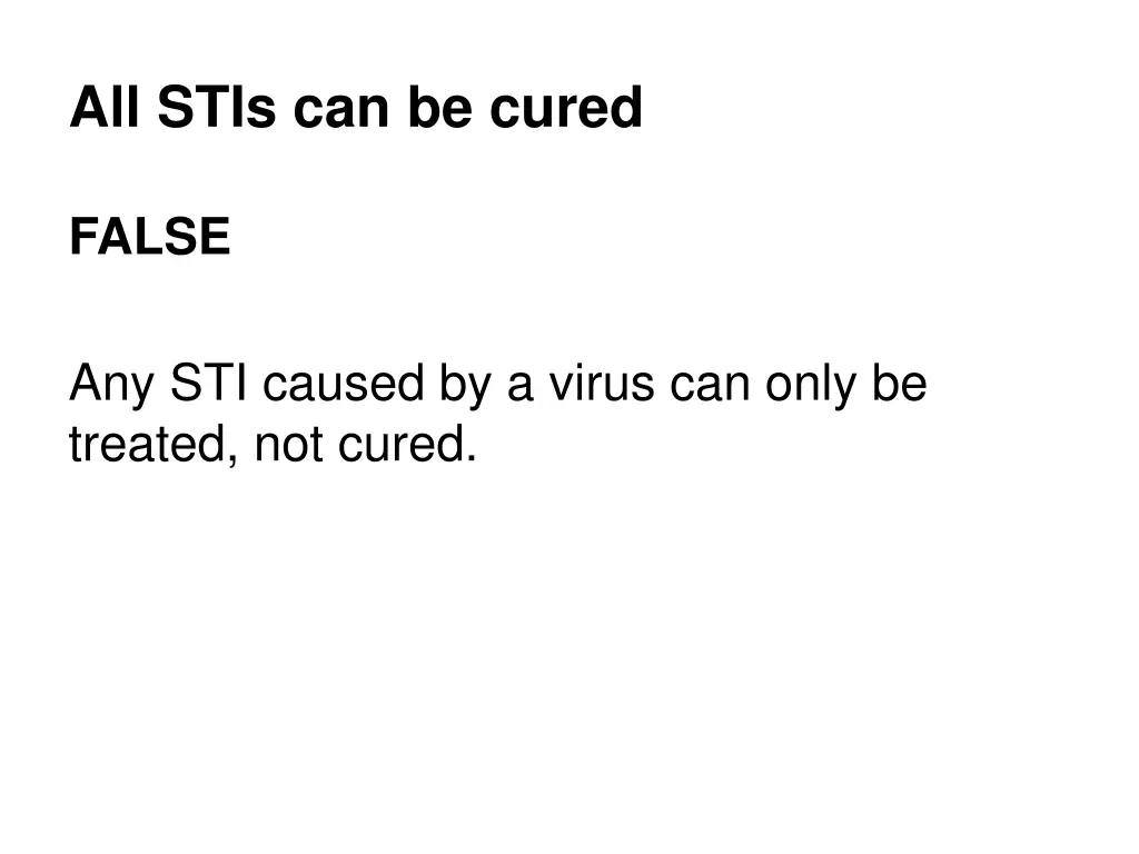 all stis can be cured