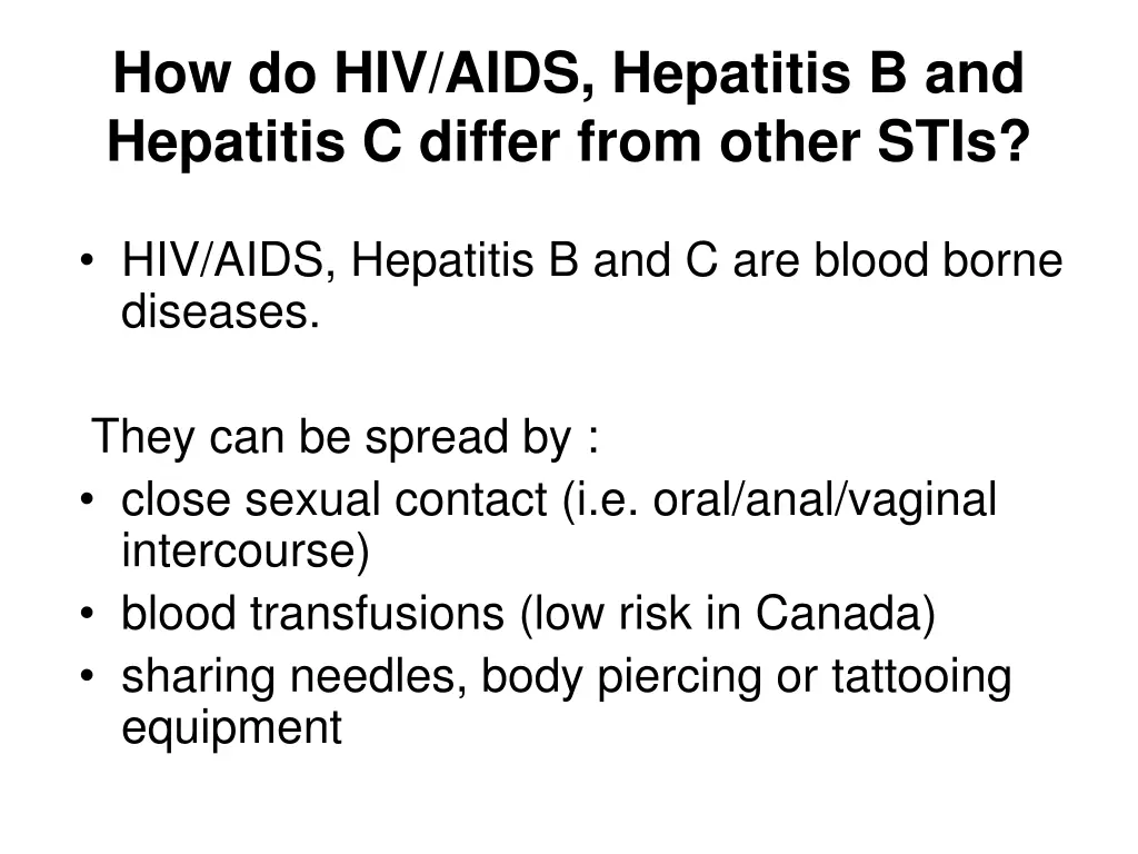 how do hiv aids hepatitis b and hepatitis