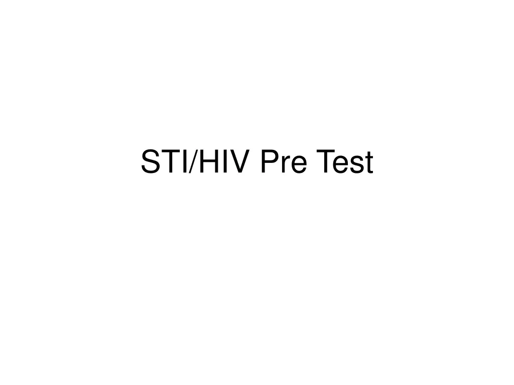 sti hiv pre test