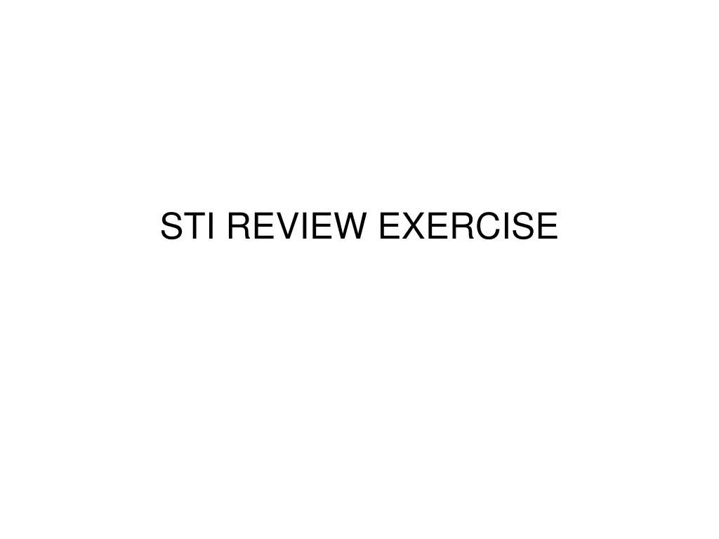 sti review exercise