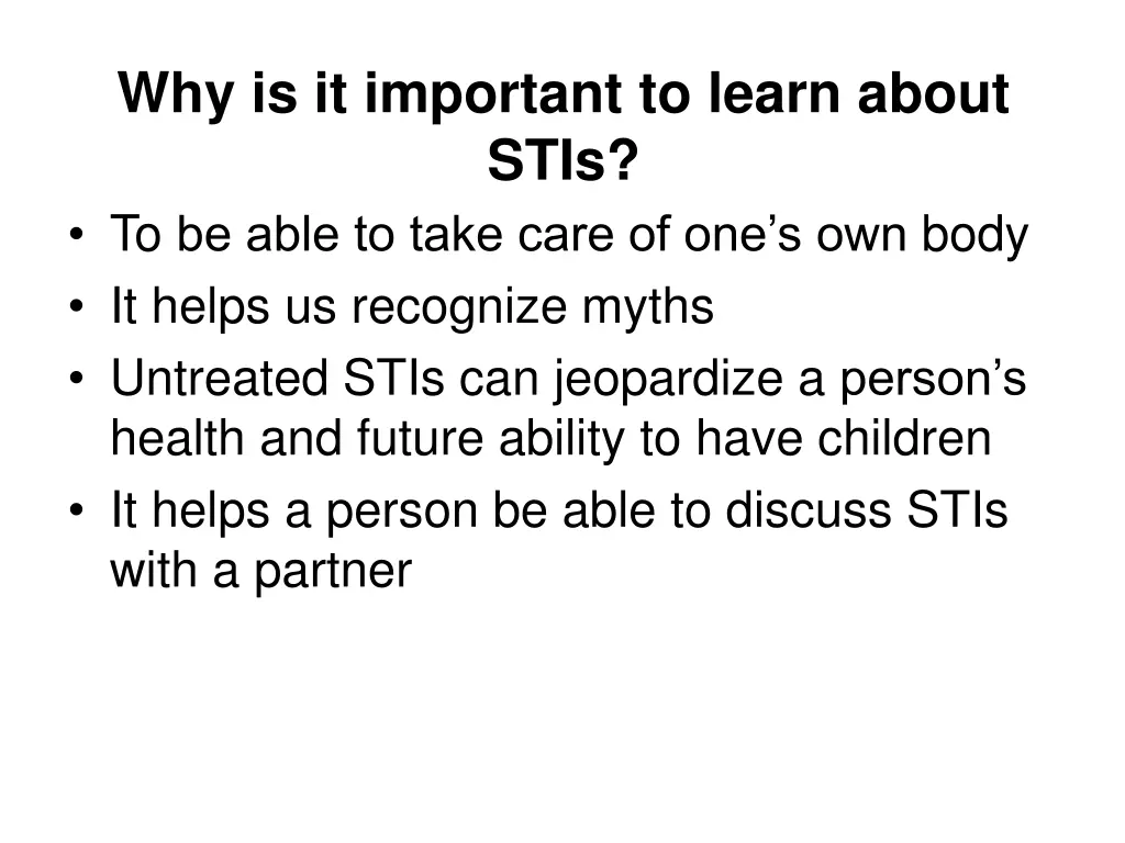 why is it important to learn about stis