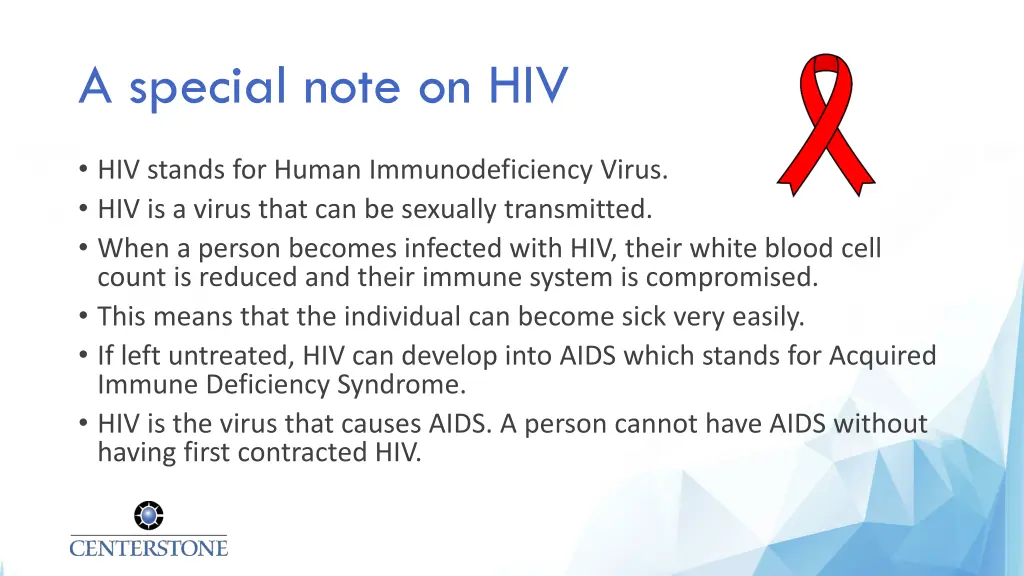 a special note on hiv