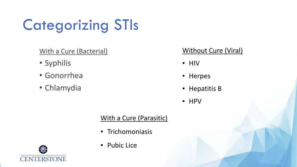 categorizing stis