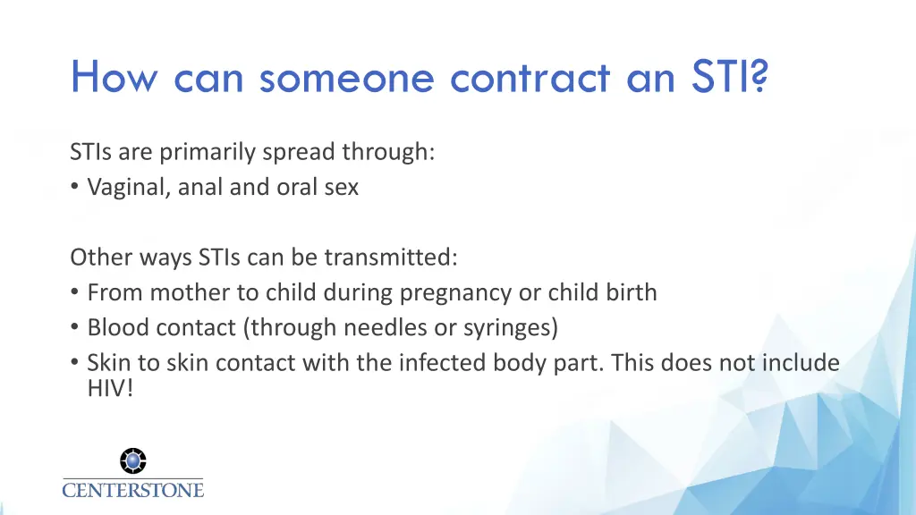 how can someone contract an sti