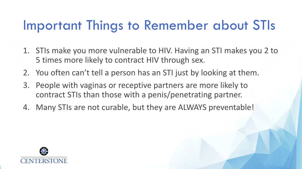 important things to remember about stis