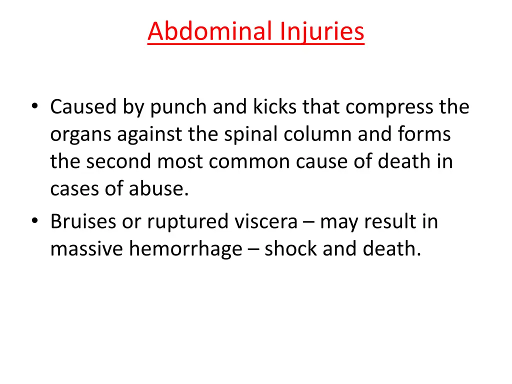 abdominal injuries