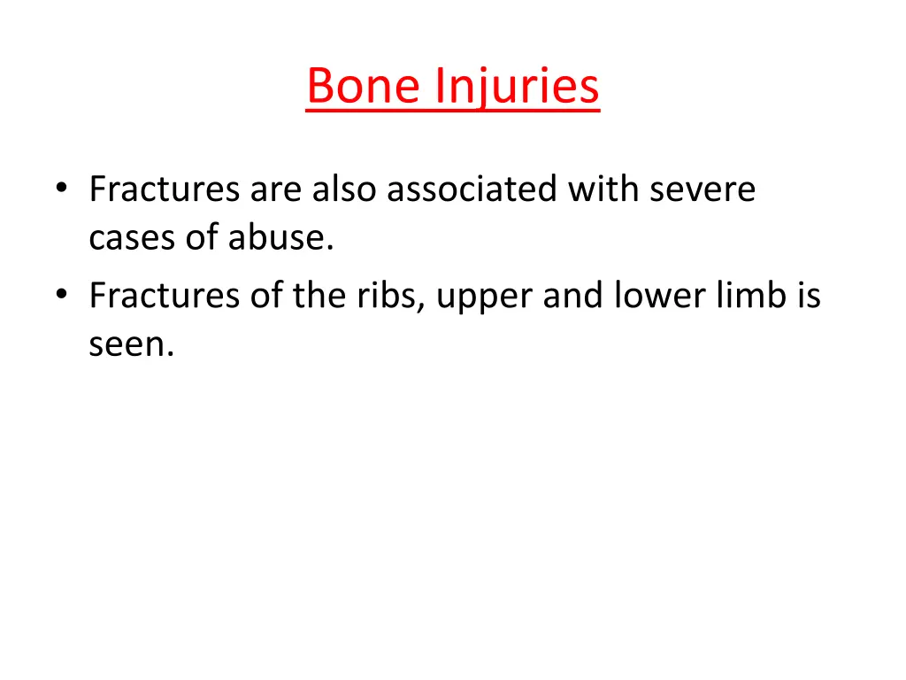 bone injuries