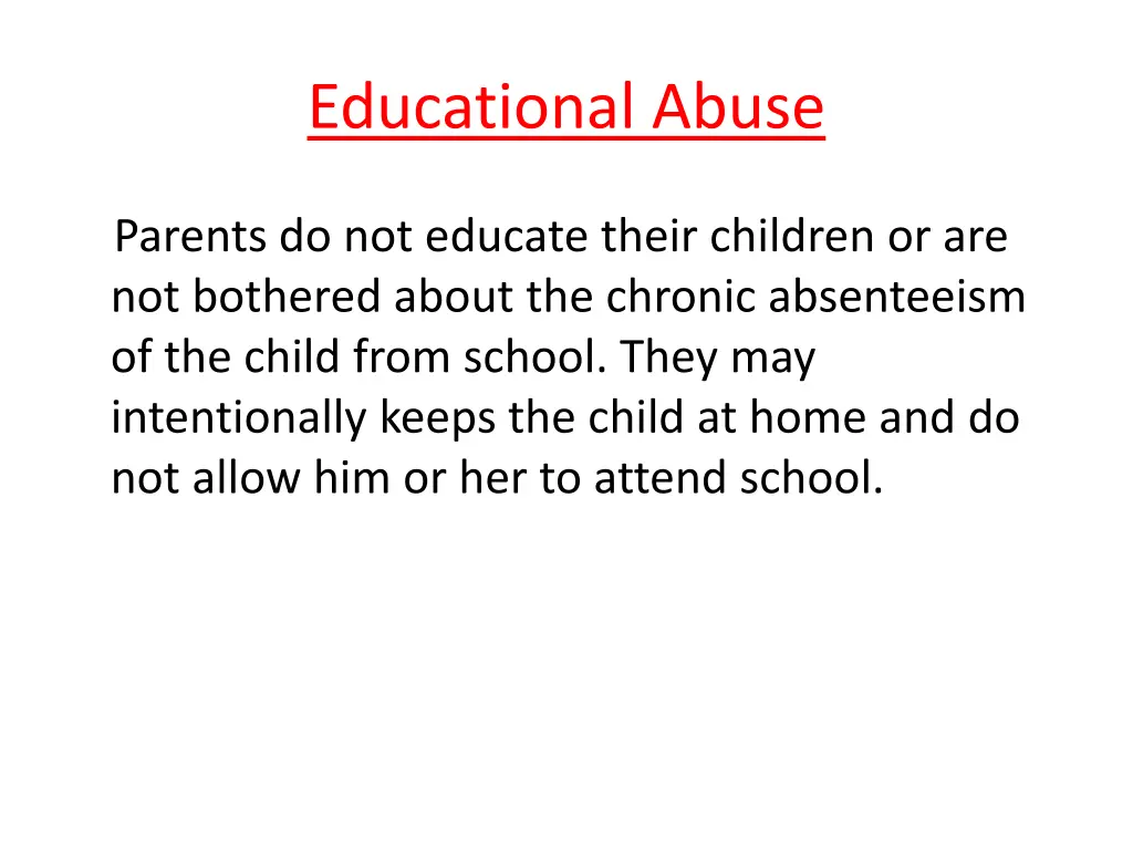 educational abuse