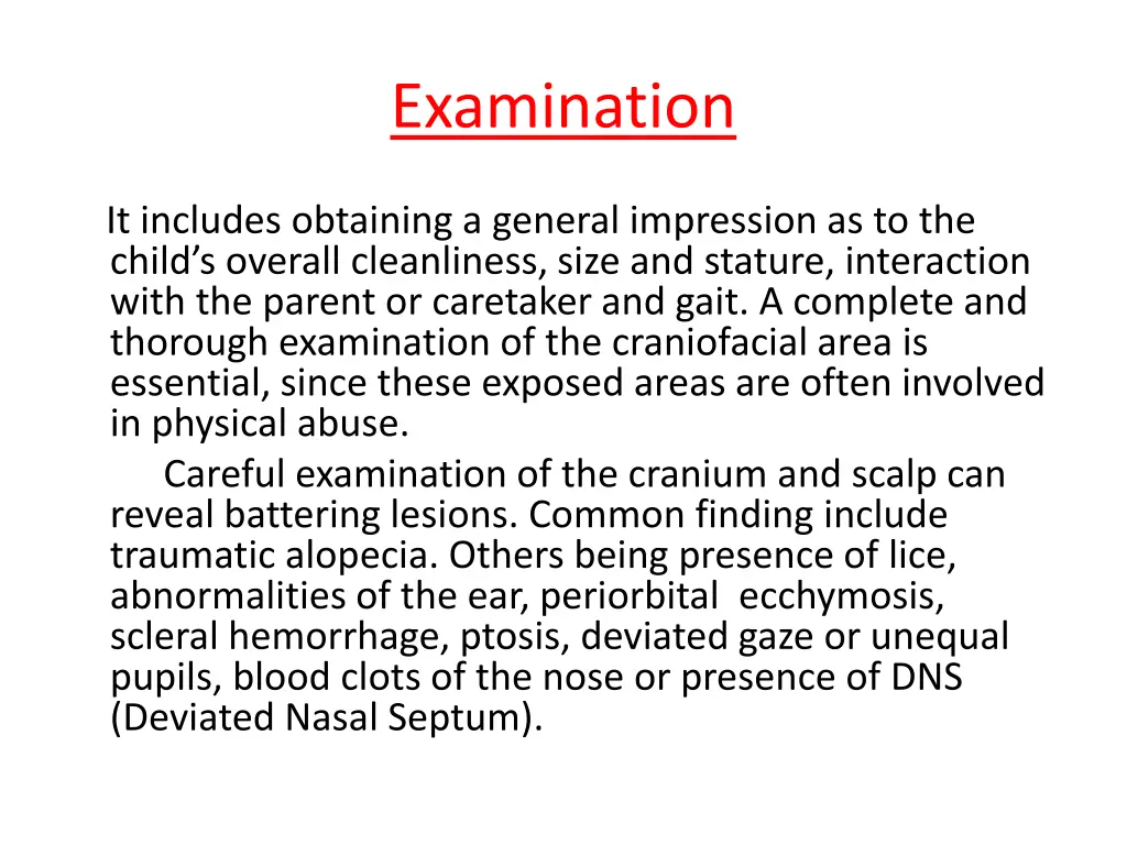 examination