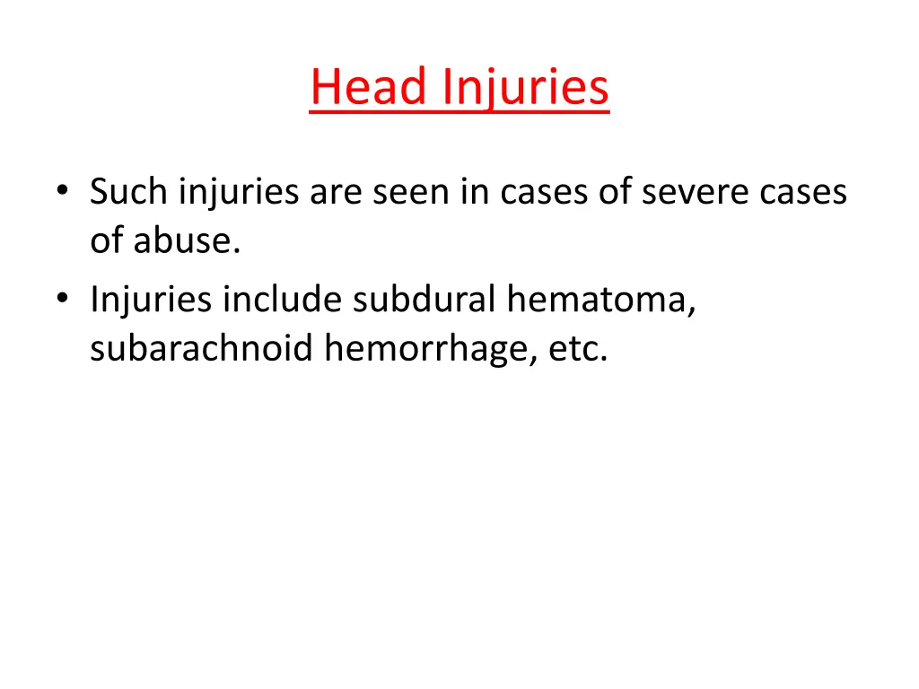 head injuries