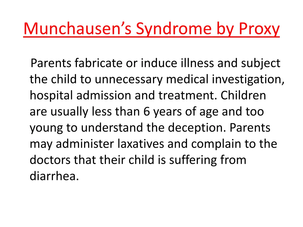 munchausen s syndrome by proxy