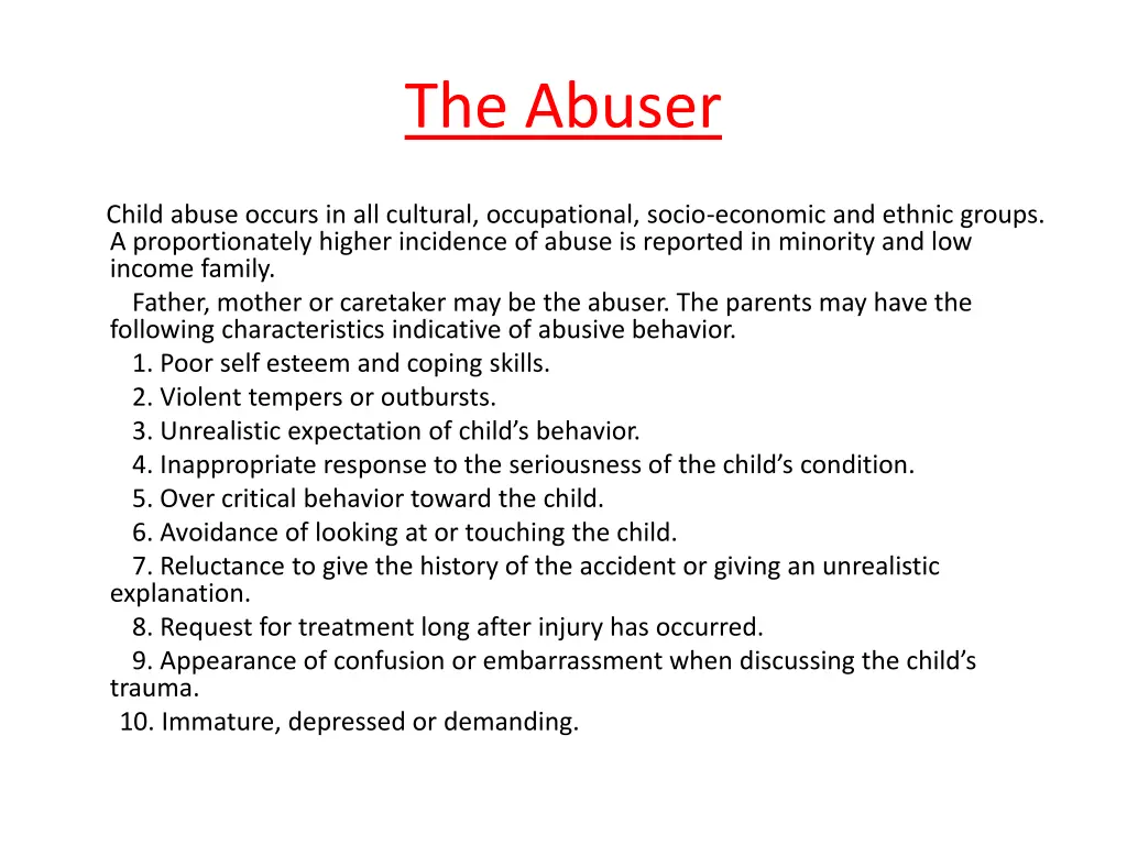 the abuser