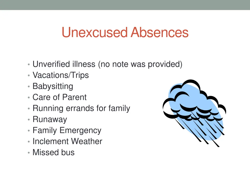 unexcused absences