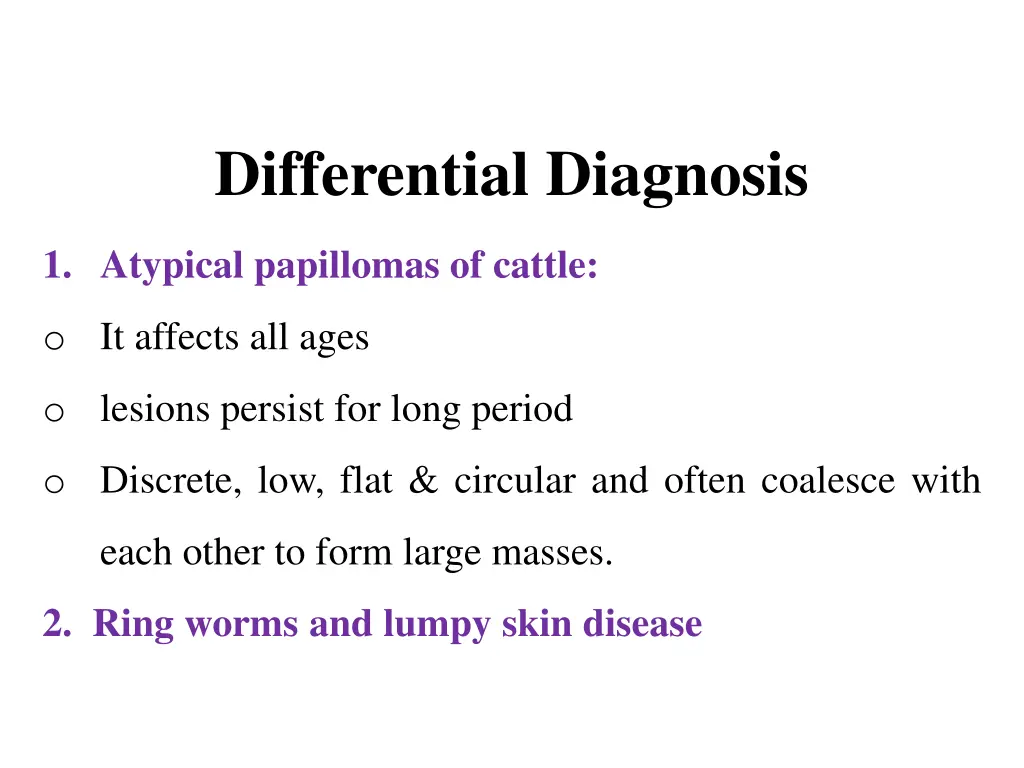 differential diagnosis