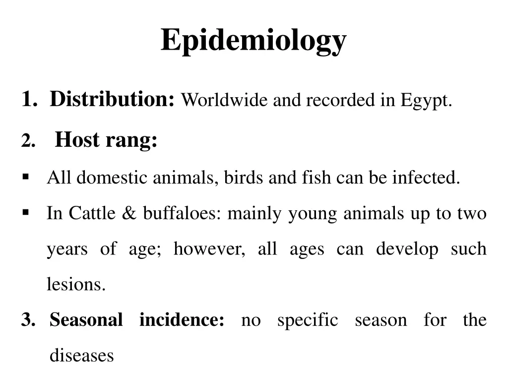 epidemiology